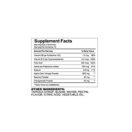 KOVA Solution ACV — Supplement Facts